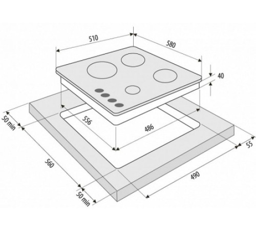 Поверхность FORNELLI  pga 60 ardente wh