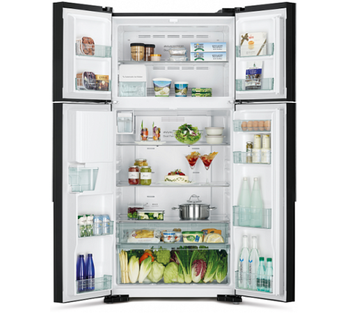 Холодильник HITACHI R-W 662 PU7X GBW коричневое стекло