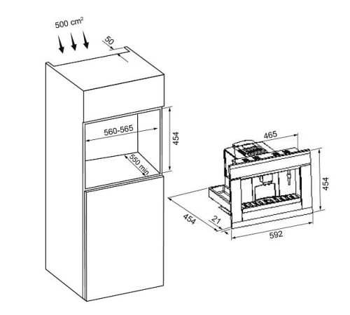Кофемашина KRONA Onyx 45H coffee BL/BL