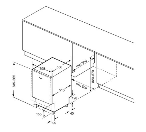 Посудомоечная машина KRONA MARTINA 60 BI