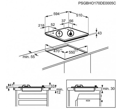 Газовая варочная панель ZANUSSI GPZ 262 HX