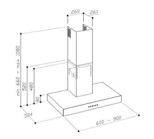 Вытяжка SIRIUS SLTC 122 IX 60