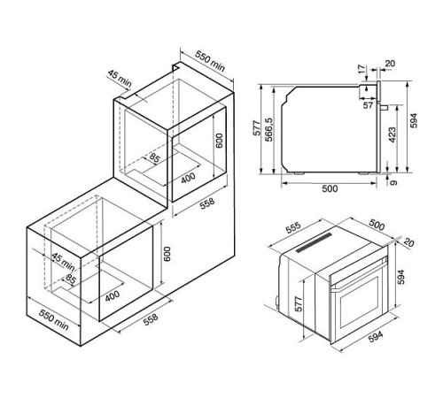 Духовой шкаф KRONA ESSENZA 60 BL G2