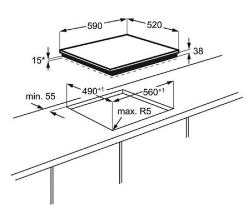 Варочная поверхность ELECTROLUX EHF6232FOK