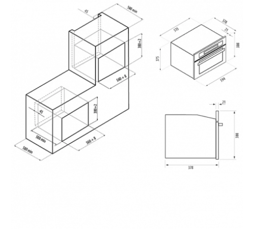 Микроволновая печь FORNELLI MGA60RIFLESSOWH
