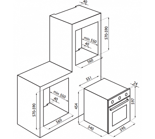 Духовой шкаф ARDO fm 080 rb
