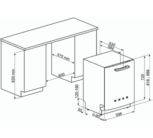 Посудомоечная машина SMEG ST2FABWH