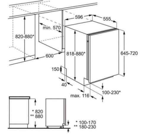 Встраиваемая посудомоечная машина ZANUSSI zdt 92400fa