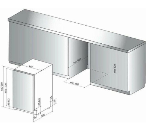 Посудомоечная машина WHIRLPOOL WSIC 3M17