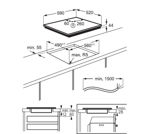 Варочная поверхность ELECTROLUX IPE6440KFV