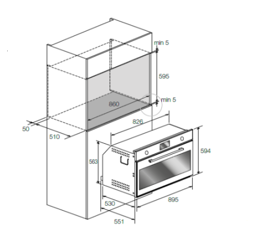 Духовой шкаф Fulgor Milano QO 9609 PT нержавеющая сталь