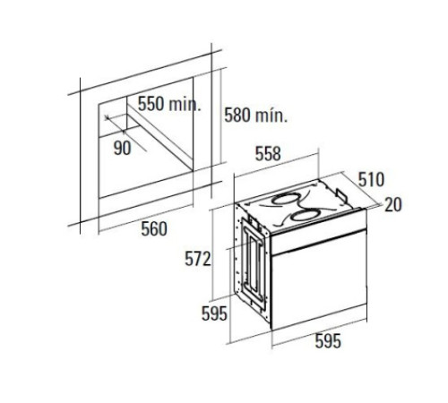 Электрический духовой шкаф Cata LC 860 BK