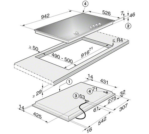 Варочная поверхность MIELE KM 3054-1