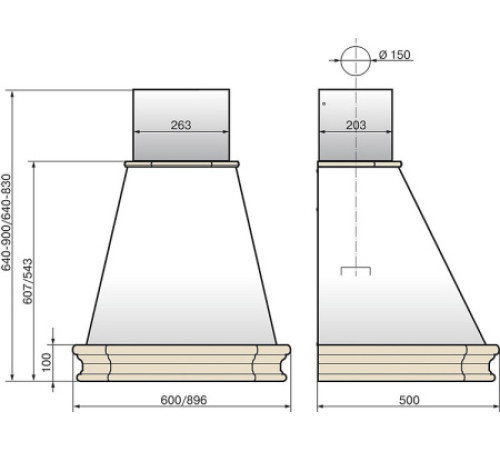 Вытяжка Elikor Пергола 90 П 650 ПЗГ