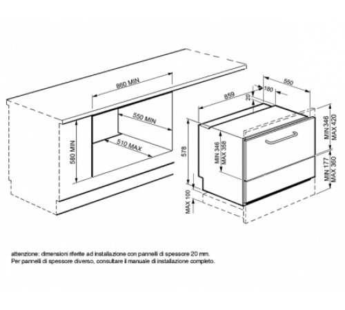 Посудомоечная машина SMEG sto905