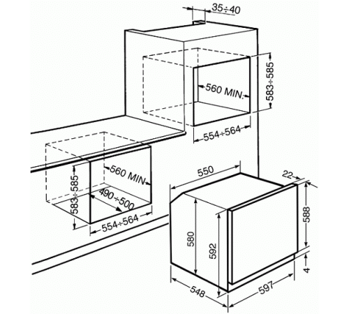 Духовой шкаф SMEG  sfp130n-1