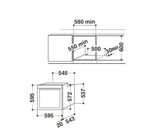 Духовой шкаф WHIRLPOOL akzm 6550 ixl
