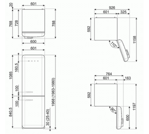 Холодильник SMEG FAB32LBL3