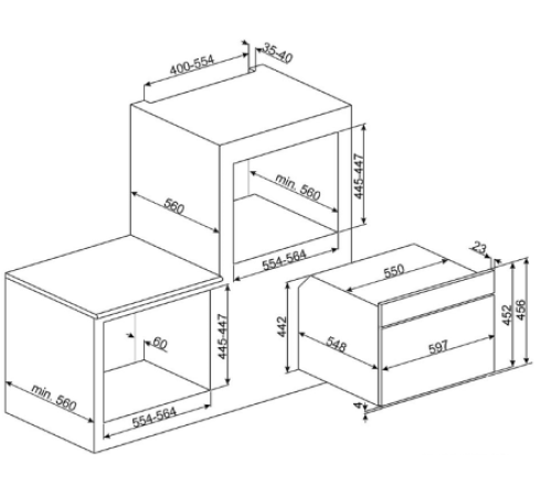 Электрический духовой шкаф SMEG sf4920mcb