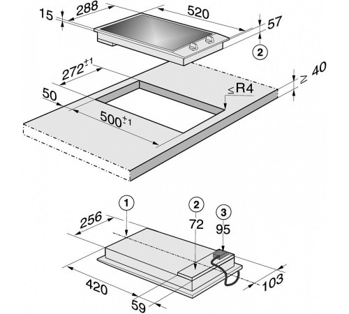 Поверхность MIELE km 3034 g