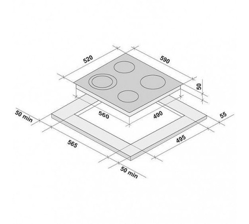 Варочная панель KRONA ORSA 60 WH