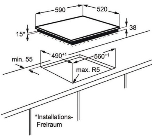Поверхность AEG hk 654077 fb