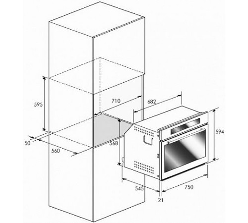 Духовой шкаф FULGOR CO 7514 TC X