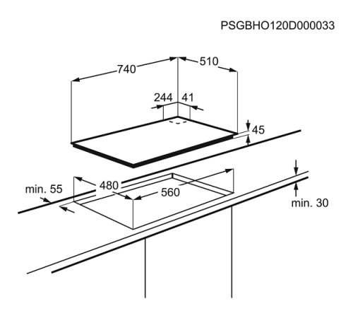 Варочная поверхность AEG HKR75540NB