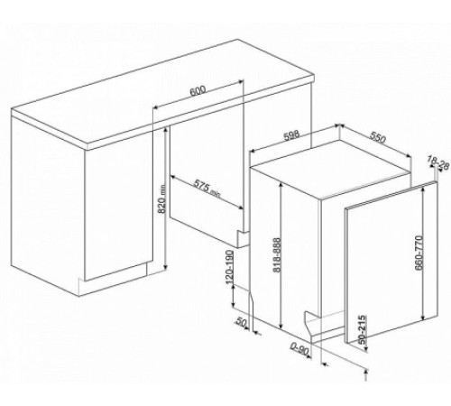 Посудомоечная машина SMEG STL62339LDE