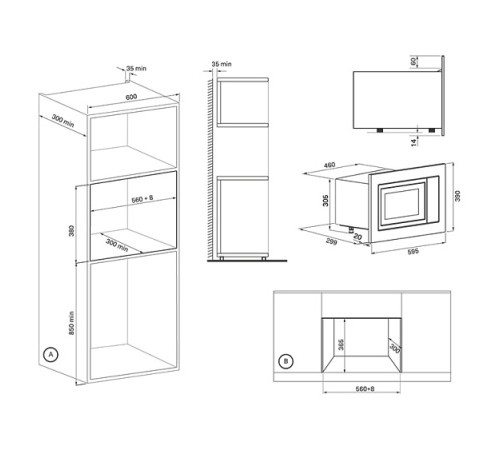 Микроволновая печь KRONA Raum 60 BL