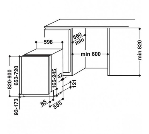 Встраиваемая посудомоечная машина Hotpoint-Ariston HIO 3T1239 W
