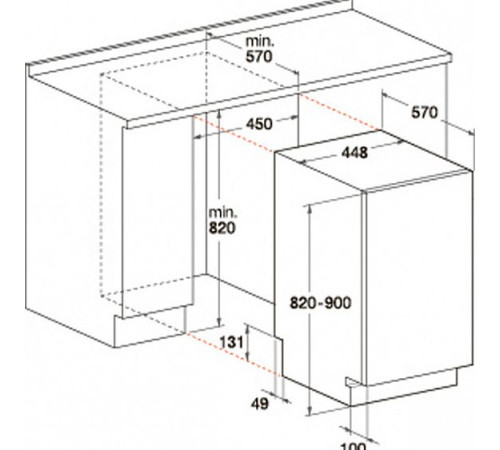 Посудомоечная машина HOTPOINT-ARISTON lstf 9h114 cl eu