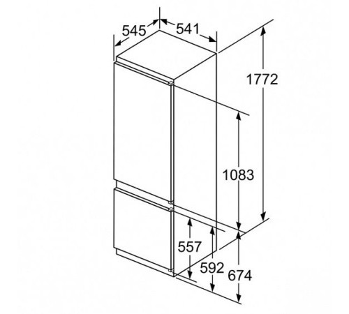 Встраиваемый холодильник BOSCH KIV87VS20R