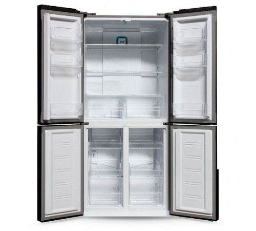 Холодильник Ginzzu NFK-500 белое стекло