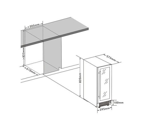 Винный шкаф CELLAR PRIVATE CP020-1TBH