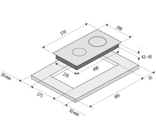 Рабочая варочная поверхность FORNELLI pv 3012 fresco