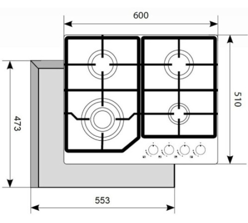 Газовая панель AKPO PGA 604 FGC IV