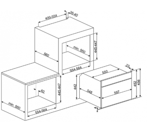 Электрический духовой шкаф SMEG sf4920mcb