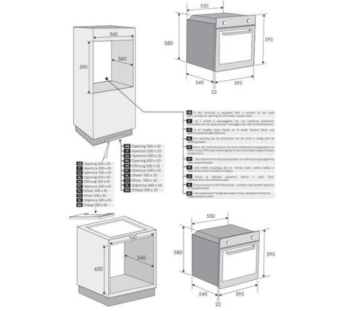 Встраиваемый электрический духовой шкаф Candy FCC624BA/E