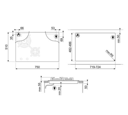 Варочная поверхность SMEG PM6743R