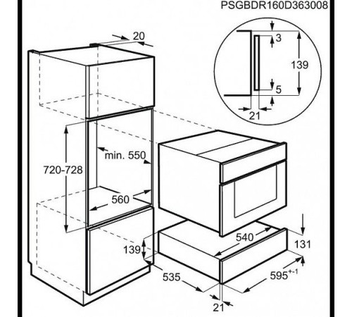 Ящик для подогрева посуды AEG KDK911422M