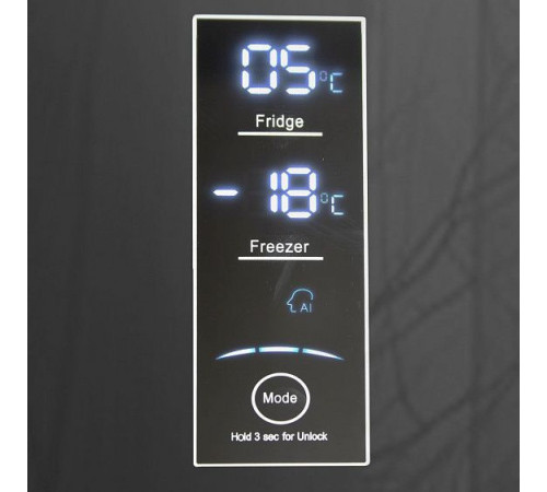 Холодильник GINZZU NFK-530 Black glass