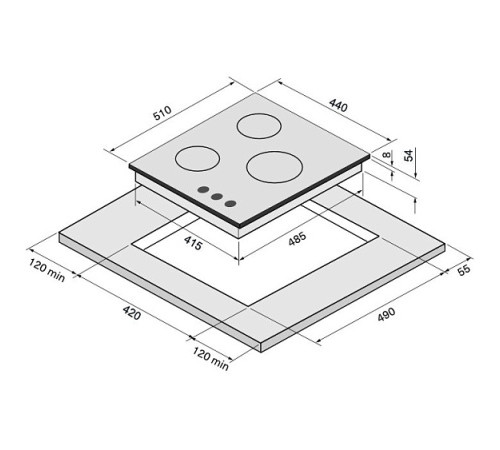 Варочная поверхность KRONA CORNIOLA 45 IX