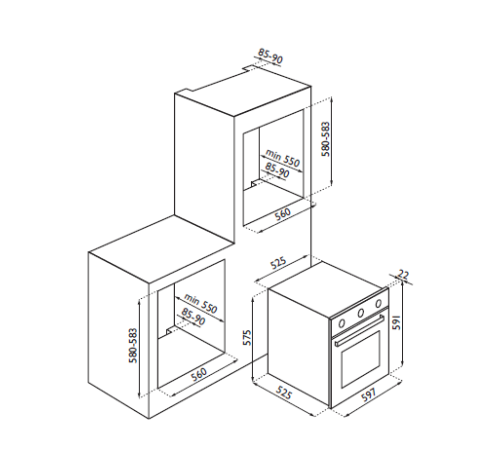 Духовой шкаф ARDESIA OBC606WC