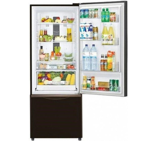 Холодильник HITACHI R-B 502 PU6 GBW коричневое стекло