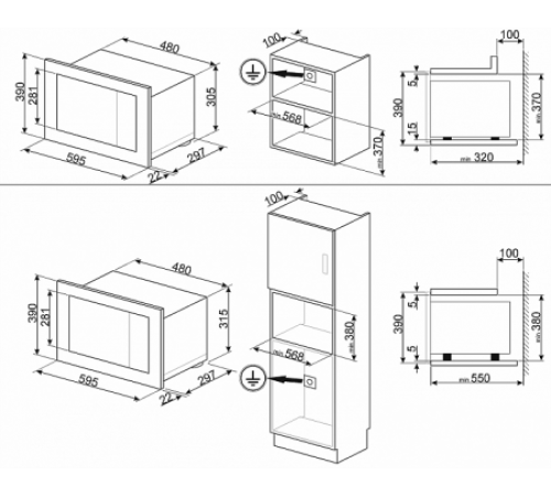 Микроволновая печь SMEG FMI120B1