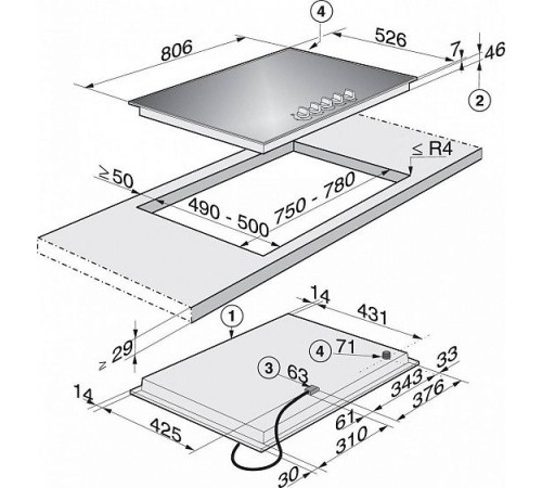 Поверхность MIELE km 3034 g