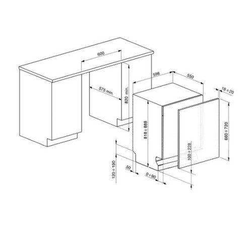 Посудомоечная машина SMEG STA7233L