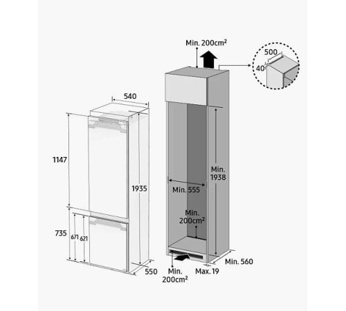 Холодильник SAMSUNG BRB307054WW
