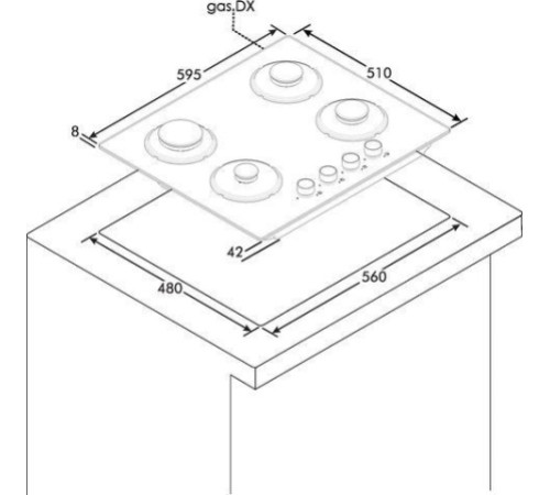 Варочная поверхность CANDY CVG6WW